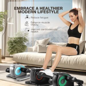 ANCHEER Under Desk Elliptical Machine – Quiet Pedal Exerciser for Seniors, Office & Home, Low-Impact Seated Leg Workout Equipment, Smart LCD Display, Remote Control
