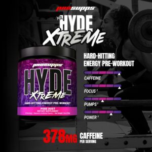PROSUPPS Mr. Hyde Xtreme Pre Workout Powder with Creatine, Beta Alanine & Caffeine – Extreme Energy, Pumps, Focus & Performance – Fitness & Gym Supplements for Men & Women (Pixie Dust, 30 Servings)