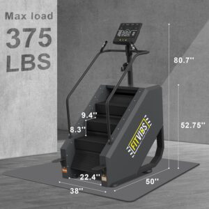 Fitvids Stair Stepper Machine, Commercial Grade Stair Climber with 15 Resistance Levels, Continuous Stair Stepping Machine for Cardio and Lower Body Workouts, LED Screen, Exercise Machine for Home Gym