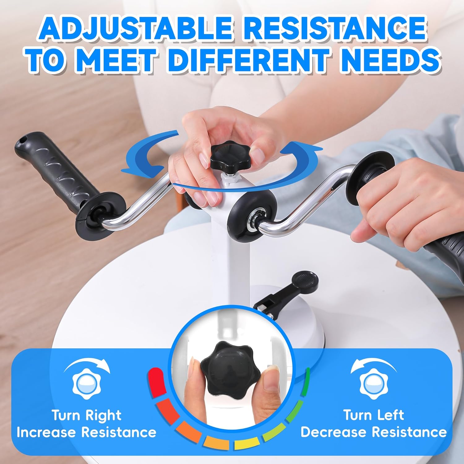 Arm Bike for Physical Therapy | Portable Rehabilitation Exerciser for Arm and Shoulder Workout, Home Fitness Equipment for Seniors with Strong Suction - Image 3