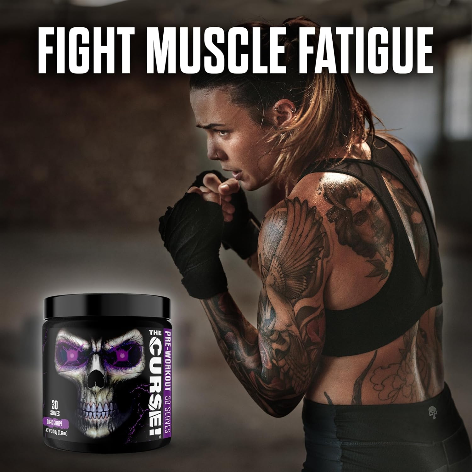 JNX SPORTS The Curse! Pre Workout Powder for Men & Women, Caffeine, Beta-Alanine, Creatine, L-Citrulline, 30 Servings, Dark Grape Flavor – Boost Energy, Strength & Focus - Image 5