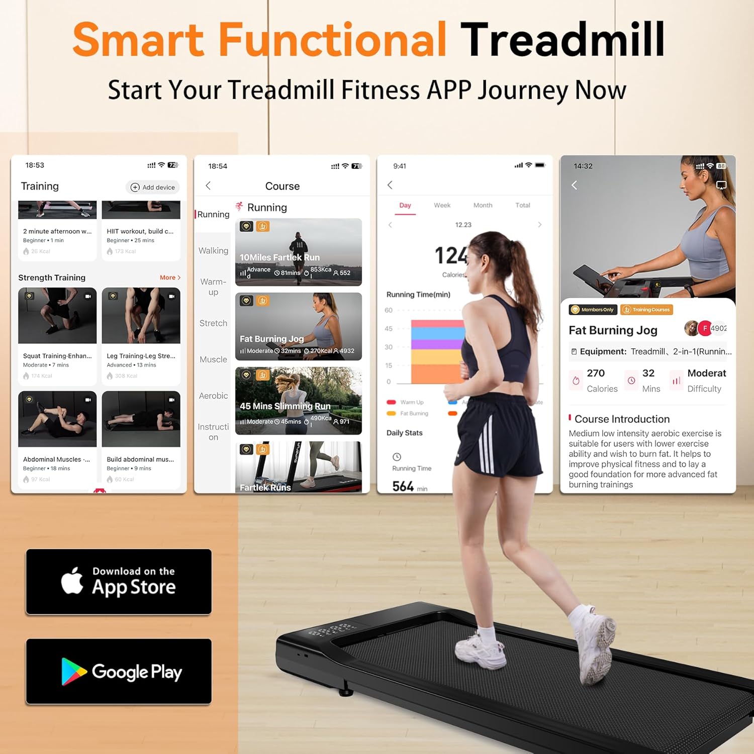 DeerRun 2025 Upgrade Walking Pad - Raceable Smart Under Desk Treadmill with Rewards Program, Quick Setup, 2.5HP, APP/Remote Control, LED Display, 300 lbs Capacity - Image 6