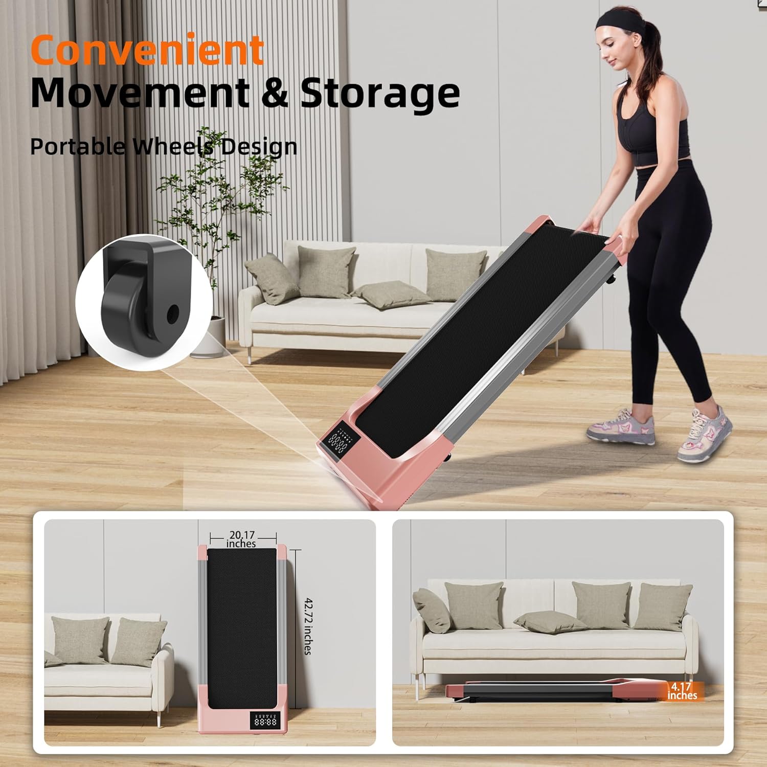 Walking Pad Treadmill, Smart Walking Pads, 2.5HP Under Desk Treadmill for Home Office Use, Remote Control & App-Enabled, No Assembly Required - Image 3