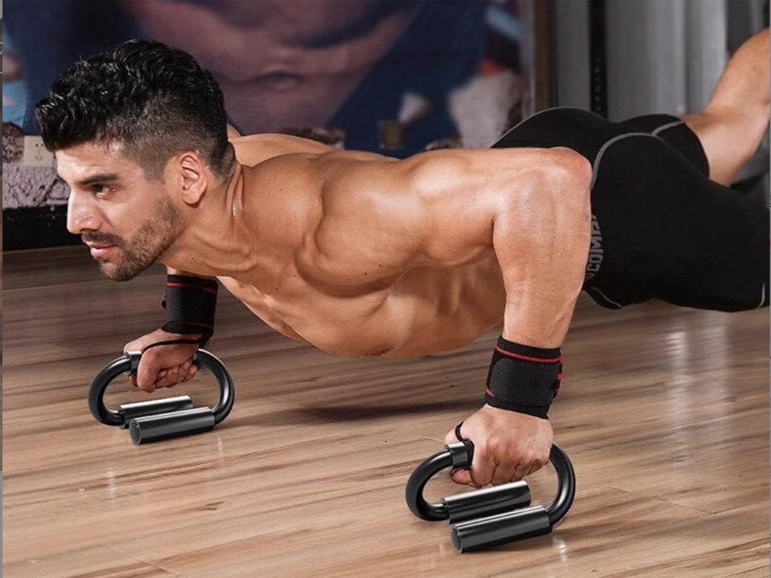 Push Up Bars, Push-up Handles, Set Of 2 Extra Thick Non Slip Foam Grip, Unique Sturdy Structure Push Up Stands, Perfect Strength Training Home Gym Push Up Handles For Floor - Image 6