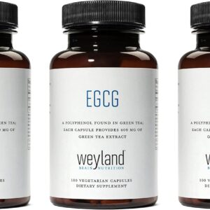 EGCG | Green Tea Extract | 400 mg – Antioxidant Supplement | Vegan, Gluten Free | 100 Vegetarian Capsules (Pack of 3)