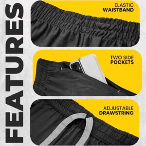 NY Threads Men’s Athletic Shorts Quick Dry Loose-Fit Lightweight Running Workout Gym Shorts with Pockets