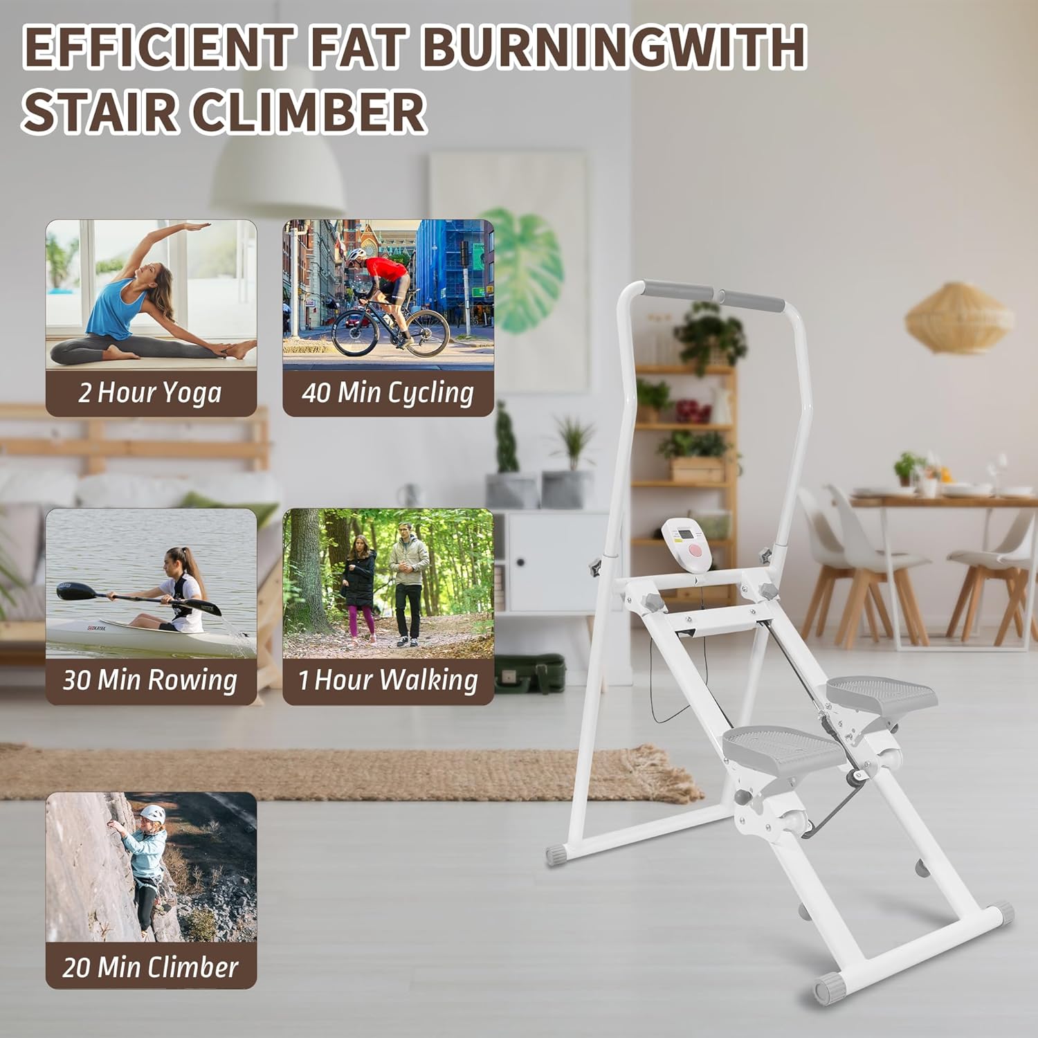 Stair Stepper Machine for Home,Steppers for Exercise at Home,Folding Stair Master with Adjustable Handlebar -90% Pre-Assembled Vertical Climber - Image 7