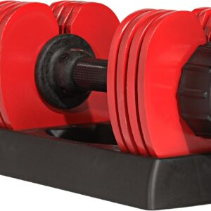 Stamina X Versa-Bell Adjustable Dumbbell 10-50 lb w/ Smart Workout App – 9 in 1 Adjustable Weight Set – Strength Training Equipment for Home Gym Weightlifting