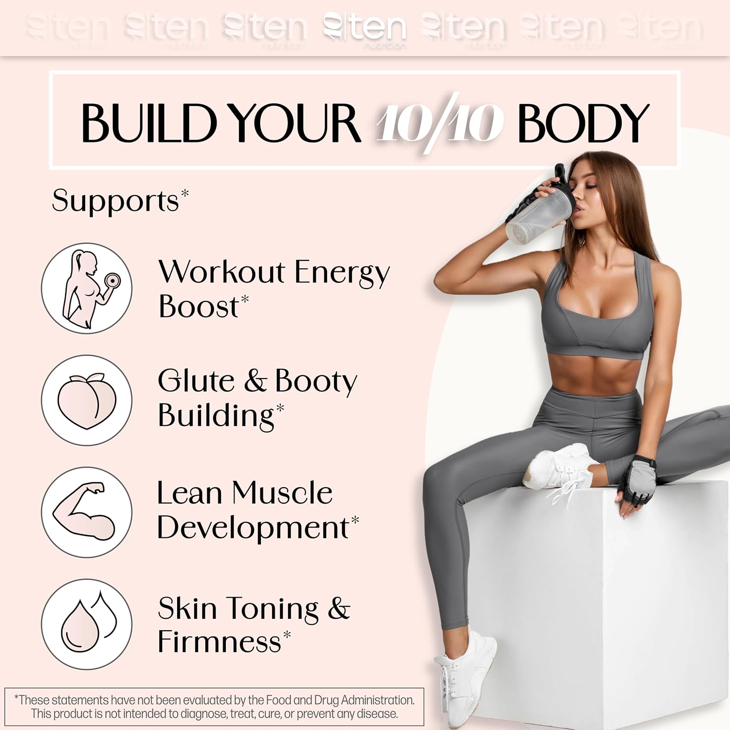 New - Creatine + Collagen for Women – Supports Lean Muscle Growth & Development, Booty Gain, Energy & Recovery – 5g Creatine Monohydrate Plus 5000mg Collagen Peptides Combo – Unflavored, 30 Servings - Image 2
