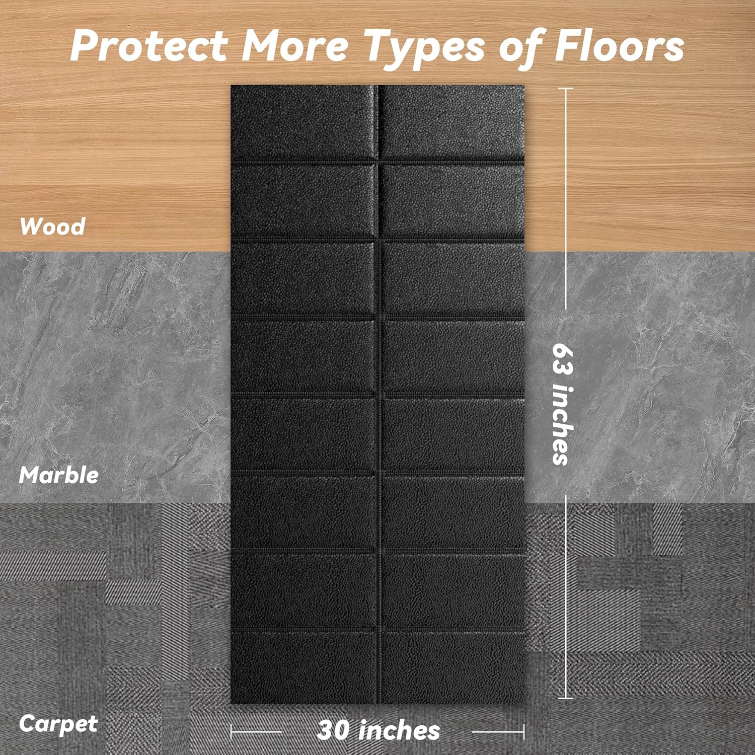 Walking Pad Mat for Carpet, Treadmill Mat for Hardwood Floors, Bike Mat Compatible with Peloton β Non-Slip Exercise Mat, Shock Absorbing & Floor Protection for Home Gym Use - Image 6