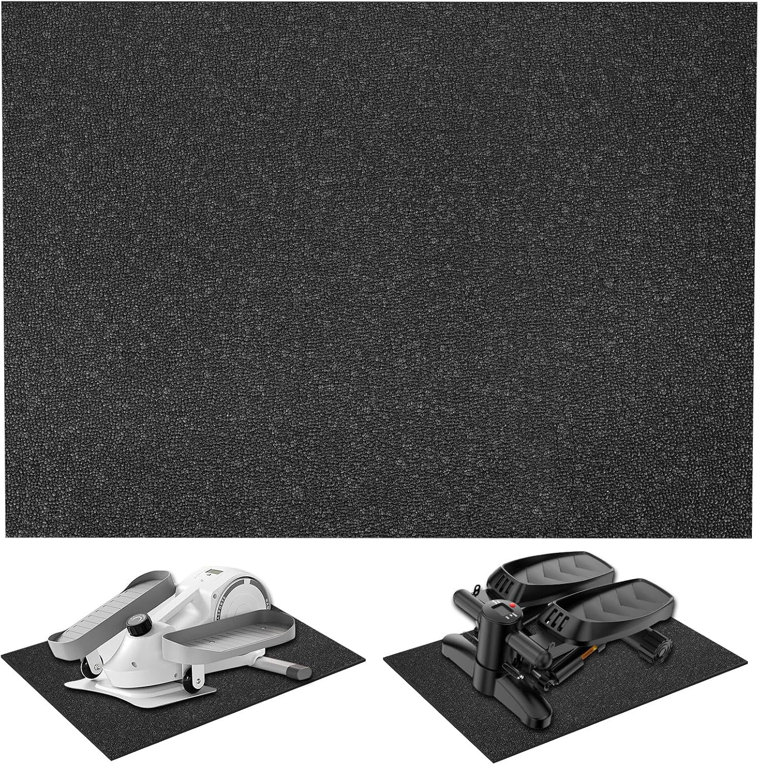 Anti Slip Mat for Under Desk Elliptical (24"x17"), Elliptical Mat, Ellipse Leg Exerciser Machine Mat, Suitable for Electric Seated Foot Pedal Exerciser, Stability and Floor Protection High-density PVC