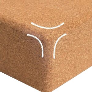 Cork Yoga Blocks 2 Pack Set -Natural Cork from Portugal, 9″x6″x4″ Yoga Blocks Non-Slip&Anti-Tilt for Women| Men, Lightweight, Odor-Resistant| Moisture-Proof, Perfect Yoga Equipment
