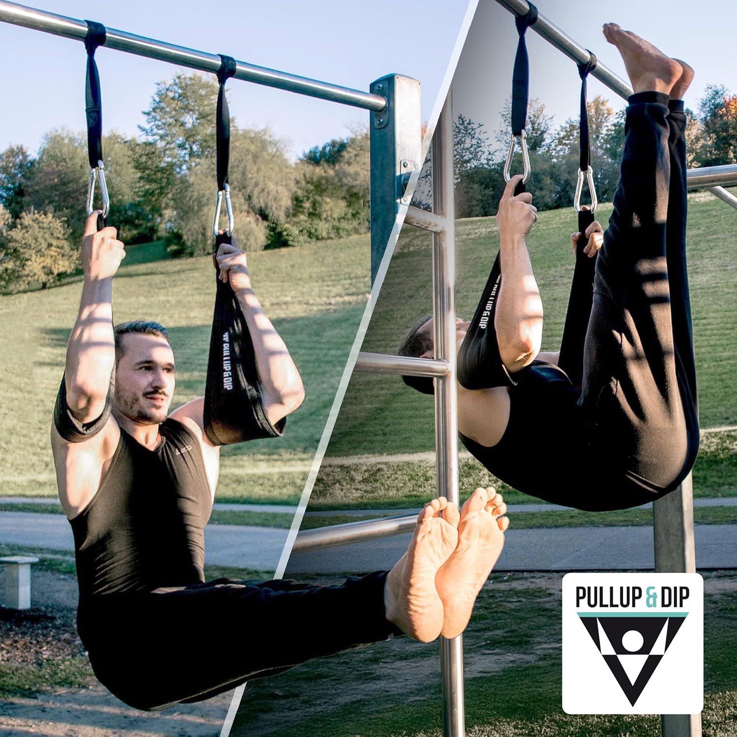 PULLUP & DIP Ab Straps, Premium Abdominal Slings for Abdominal Training, Padded Workout Straps for Crunches, Hanging, Leg Raise, Set of 2 Ab Slings for Pull-Up and Chin-Up Bar - Image 4
