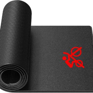 Bike Trainer Mat Compatible with Peloton Bike, for Treadmill & Row, THK 6mm, Under Mat Protect Hardwood Floor Carpet, Trainer Accessory for Indoor Stationary Exercise Bicycle