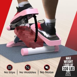 Nordic Lifting Mini Stepper Machine – Stair Climber w/Resistance Bands & LCD – Home Workout Stepper