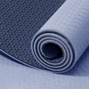 IUGA Yoga Mat Non Slip Anti-tear Pilates Mat Eco Friendly Hot Yoga Mats Thick for Workout & Exercise(72″x 24″x 6mm)