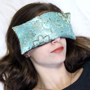 Handmade Luxe Serenity Eye Pillow – All-Natural Flaxseed – Unscented or Lavender Scented – Weighted Eye Mask for Yoga, Meditation, Hot & Cold Therapy