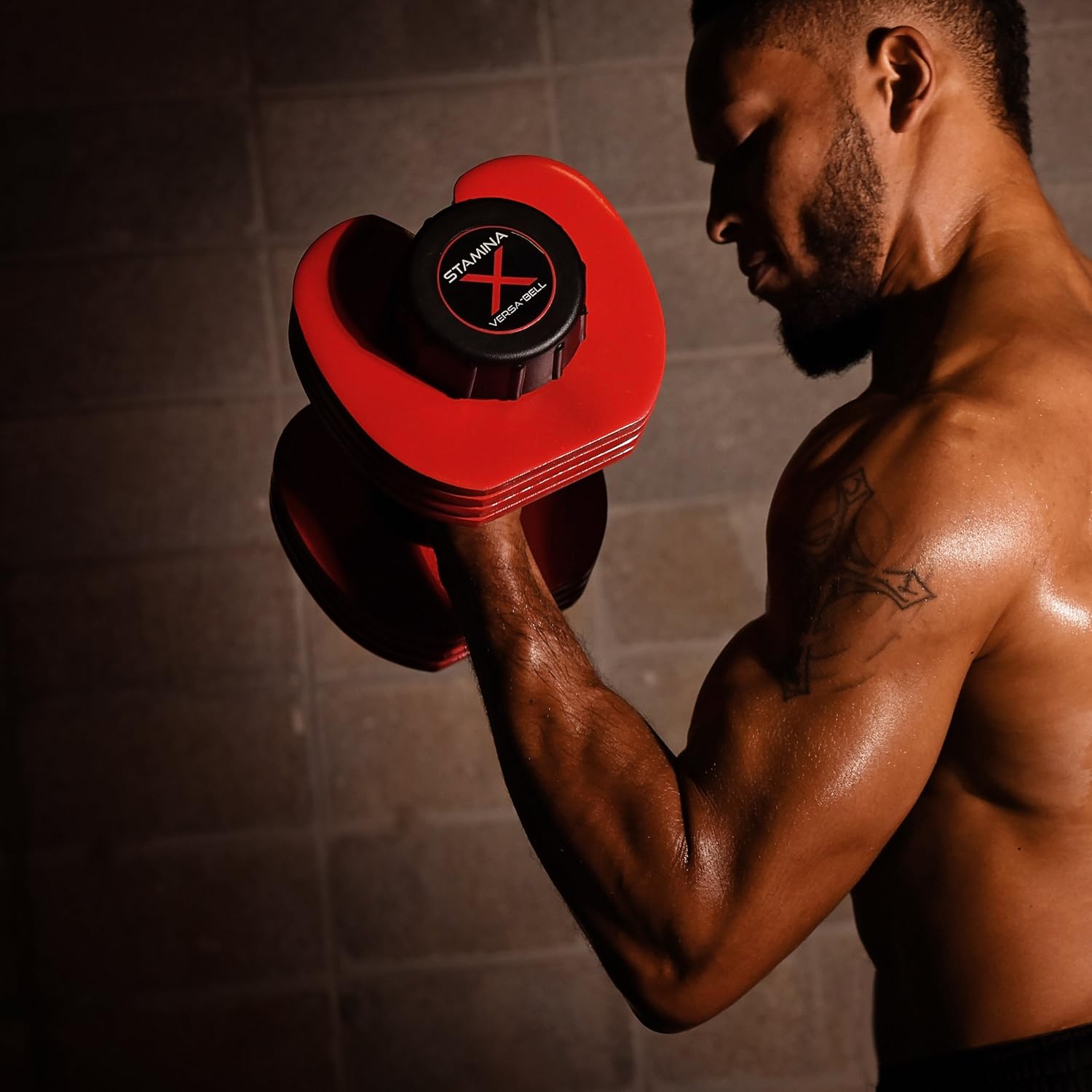 Stamina X Versa-Bell Adjustable Dumbbell 10-50 lb w/ Smart Workout App - 9 in 1 Adjustable Weight Set - Strength Training Equipment for Home Gym Weightlifting - Image 5