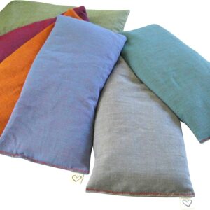 Scented Lavender Eye Pillows Pack of (6) – 4 x 8.5 – Soft & Soothing Cotton – Weighted Naturally Calming Colors – Yoga Massage Sleep Bulk – Teal Green Purple Terracotta Gray Lilac