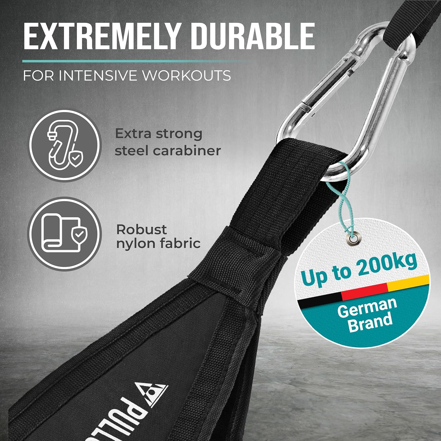 PULLUP & DIP Ab Straps, Premium Abdominal Slings for Abdominal Training, Padded Workout Straps for Crunches, Hanging, Leg Raise, Set of 2 Ab Slings for Pull-Up and Chin-Up Bar - Image 3