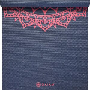 Gaiam Print Yoga Mat, Non Slip Exercise & Fitness Mat for All Types of Yoga, Pilates & Floor Exercises