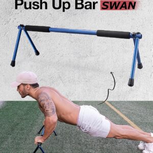 Push Up Bar – Folding Dip Bar for Home Workout, Lightweight & Portable Strength Training Equipment for Men & Women, Indoor & Outdoor Use (Hawk)
