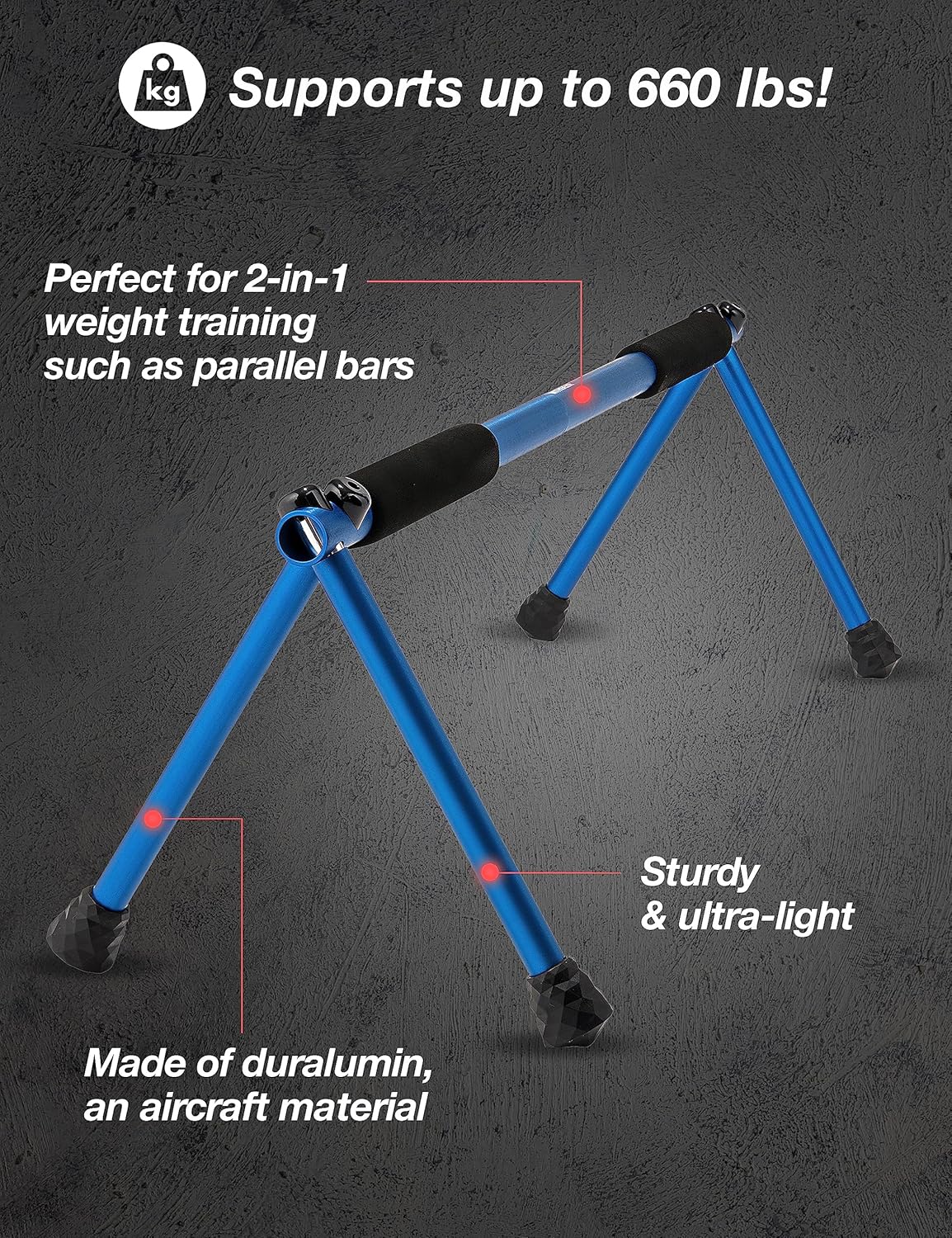 Push Up Bar – Folding Dip Bar for Home Workout, Lightweight & Portable Strength Training Equipment for Men & Women, Indoor & Outdoor Use (Hawk) - Image 4