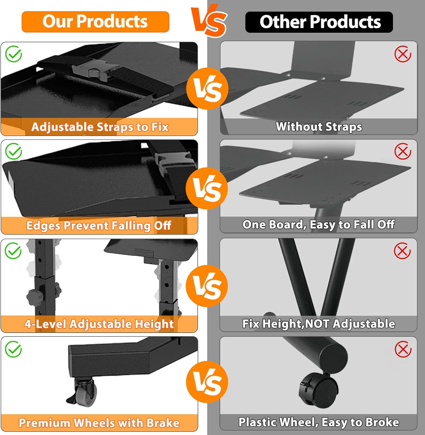 Adjustable Dumbbell Stand - Uboway Weight Stand with 4 Level Height Adjustment, Dumbbell Weight Rack with Tablet Holder and Durable Casters, Weight Holder for Adjustable Dumbbell Set, 2025 Upgrade Design (Bonus Foot Pads) - Image 2