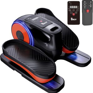 Under Desk Elliptical Machine, Electric Under-Desk Elliptical for Seniors – Mini Elliptical Exercise Equipment for Home with 12-Speed Touch Screen, Remote Control & Reversible Motion