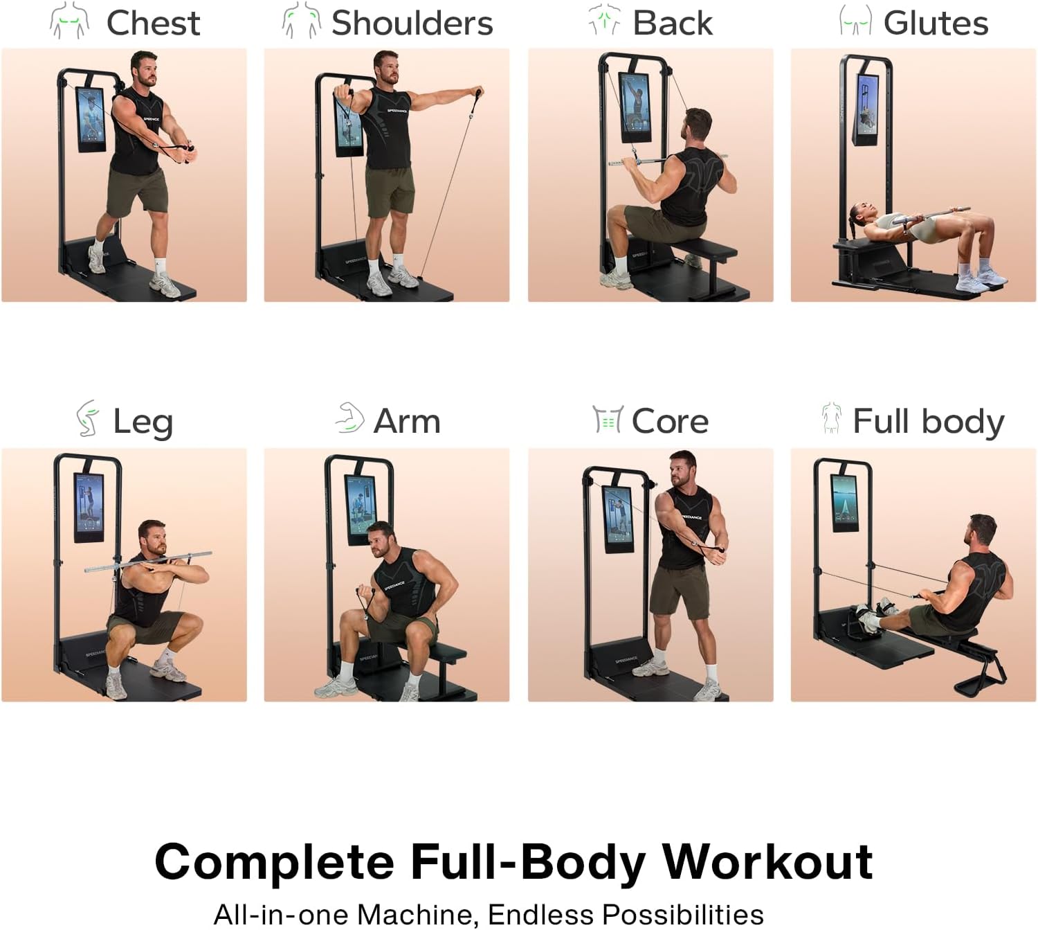 Speediance Home Gym, Smart AI-Powered Multi-Functional Smith Machine for Full Body Strength Training, All-in-one Gym Equipment, Digital Weight System, Workout Station, Squat Rack, Gym Monster 2 - Image 4