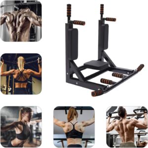 Wall Mounted Pull Up Bar, Chin Up bar, 440 Lbs Heavy Duty Chin Up bar, Multifunctional Strength Training Dip Station for Indoor Home Gym Workout