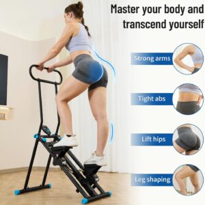 HXD-ERGO Stair Stepper for Home, New Version 6 Adjustable Resistance Vertical Climber Cardio Exercise Machine, Folding Stair Climber for Full Body Workout with Adjustable Handlebar for Women & Men
