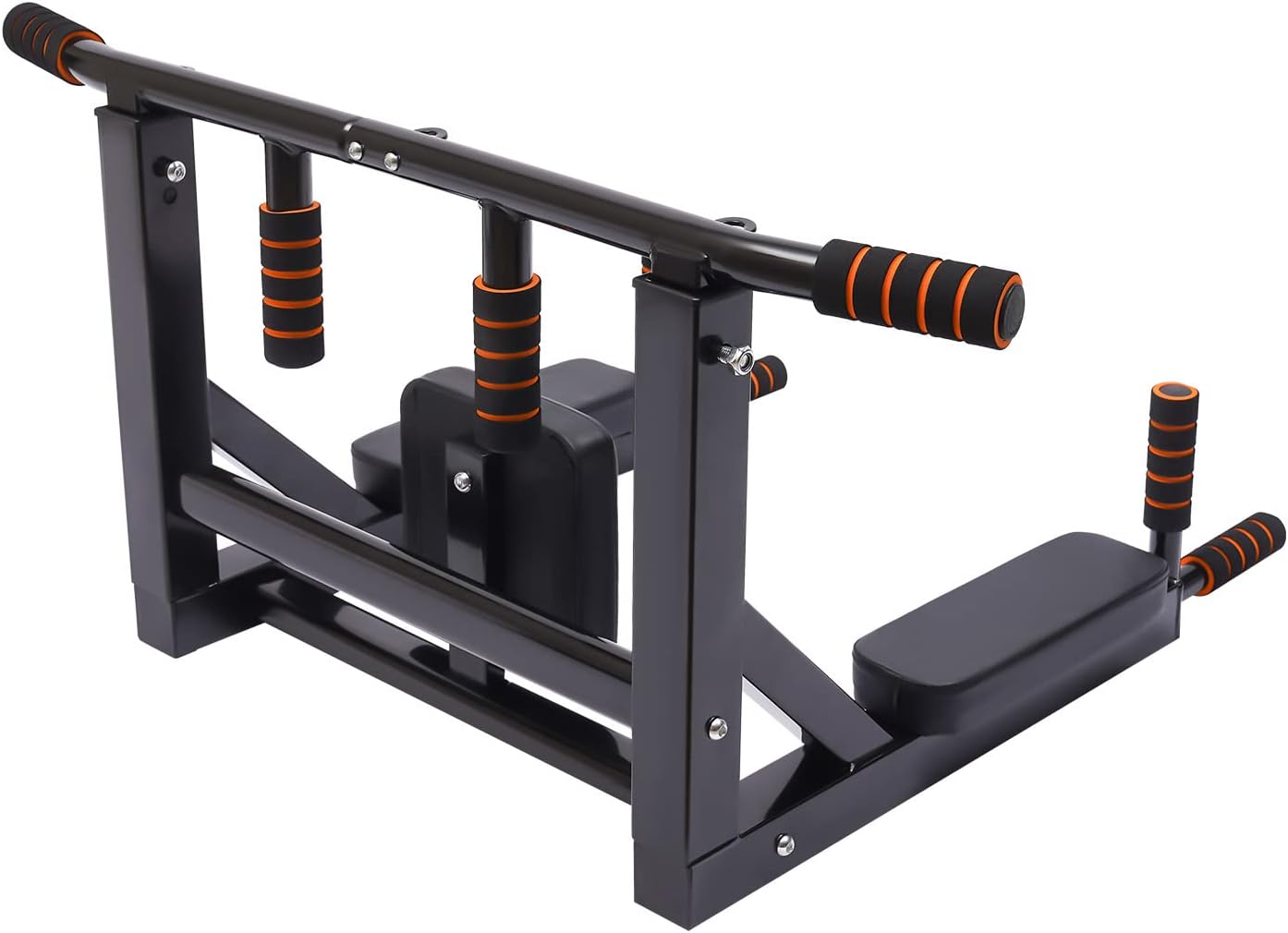 Wall Mounted Pull Up Bar Chin Multifunctional Chin Up Bar Heavy Duty Dip Station Power Tower Set Training Equipment Fitness Dip Stand for Indoor Home Gym Workout, Supports to 440 Lbs - Image 6