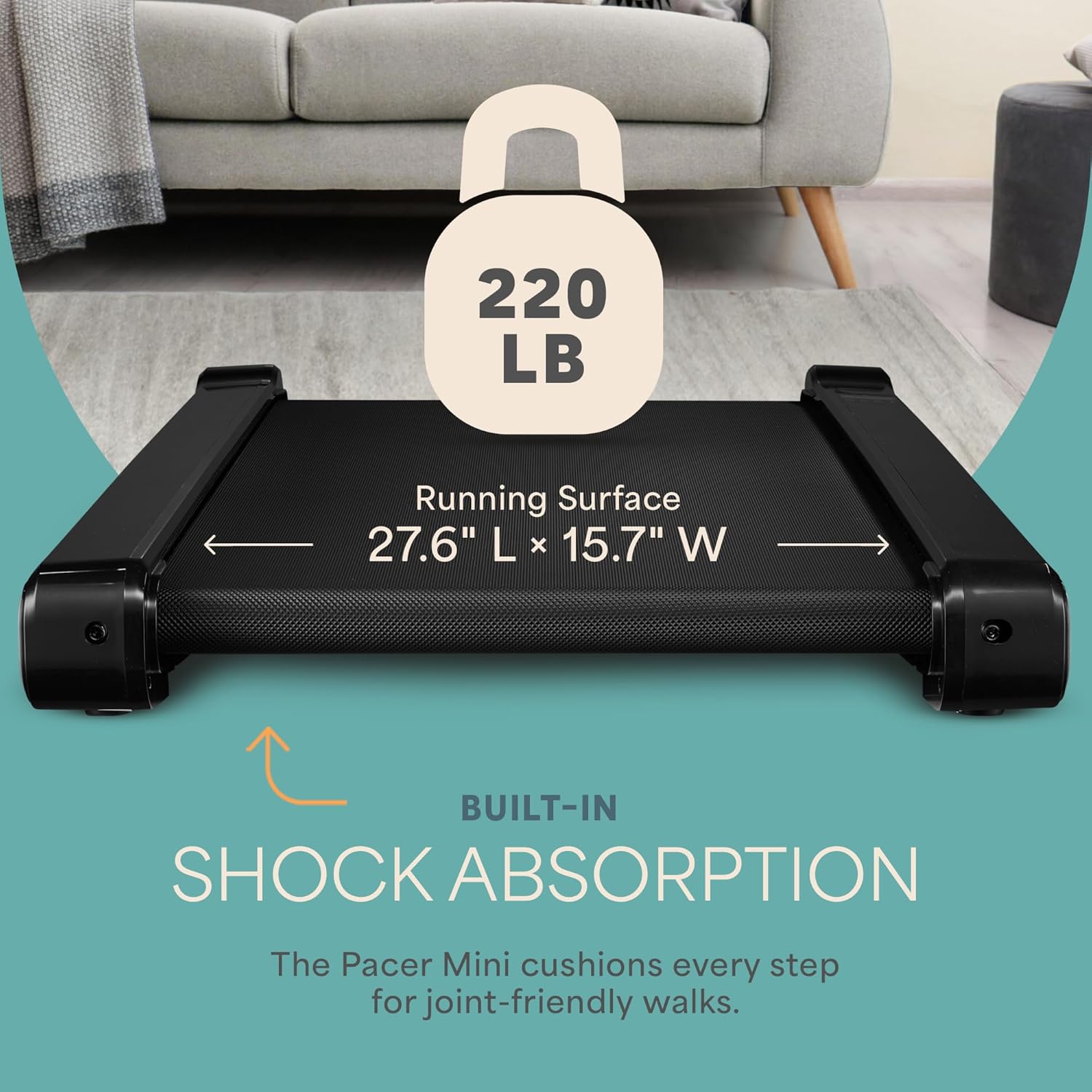 Lifepro Smallest Portable 30in Small Mini Walking Pad Treadmill Installation Free, Adjustable Incline, Under Desk Work Compact Treadmills for Home/Office - Max Load 220Lbs & Speed 3MPH - Image 6
