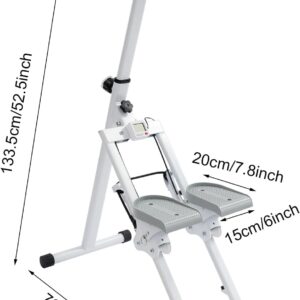 Foldable Vertical Stair Climber 16 x 30.7 x 52.5inch Stair Stepper for Home with 3 Gears Stair Climber for Full Body Workout 220lbs for Homes Gyms Offices