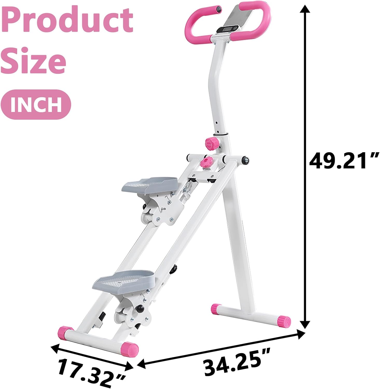 Stair Stepper for Home Gym Exercise, Vertical Climber Exercise Machine for Full Body Workout, Compact Folding Cardio Exercise Climber with Adjustable Handlebar (Pink) - Image 7