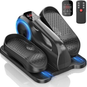 Under Desk Elliptical Exercise Machine for Seniors,Quiet Electric Seated Pedal Elliptical for Seniors Leg Exerciser While Sitting Seated Pedal Exerciser with Remote