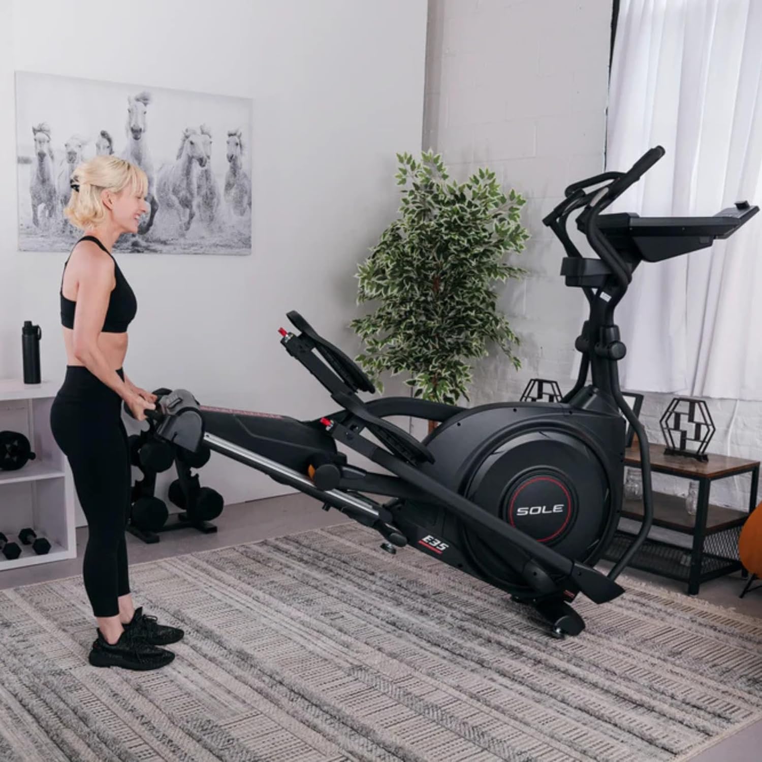 SOLE Fitness Elliptical Exercise Machines, Models E25, E35, E95, E95S, E98, Elliptical Machines for Home Use, Home Exercise Equipment for Cardio Training, Work from Home Fitness Stepper Machine - Image 8