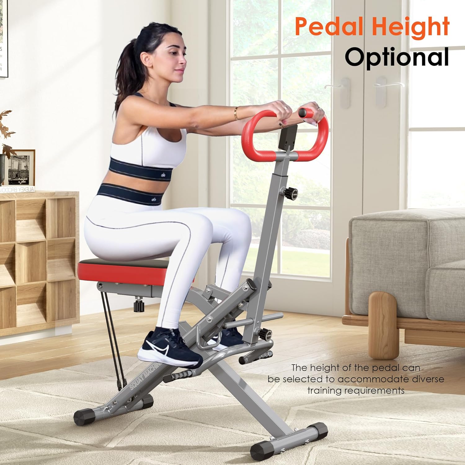 SogesGame Squat Machine for Home, 2 in 1 Squat Rowing Machine, Foldable Leg Training Machine, Squat Trainer for Glutes & Legs Workout - Image 4