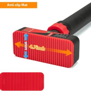 Pull Up Bar, Strength Training Pull-Up Bars for Doorways, Chin Up Bar With Level Meter and Adjustable Width 27.6″- 36.2″ for Home Gym No Screws Required, Max Load 440 LBS, Black and Red