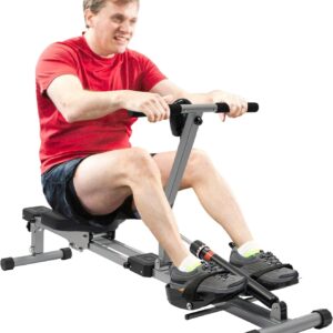 Rowing Machine for Home Use, Compact Adjustable Hydraulic Rower Machine with LED Meter,Foldable Rowing Exercise Machine 264.55Loading Capacity