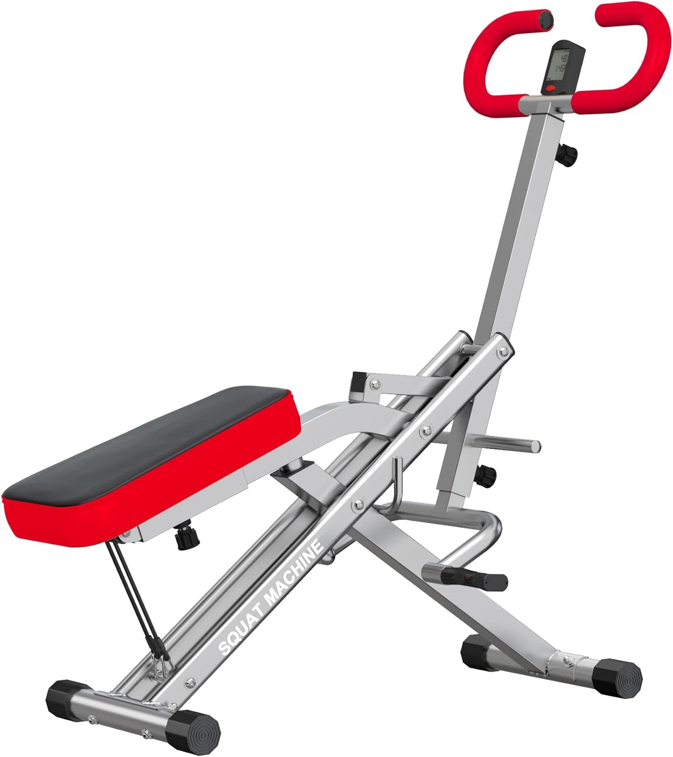 Soges Squat Machine Heavy Duty Assisted for Home Gym, Squat Rowing Machine with Adjustable Resistance and Optional Full Motion,Squat Assist Trainer for Glutes & Legs Workout