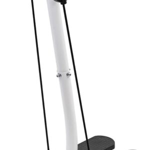 ALSO GO Exercise Stepper Machine with LCD Display Monitor for Home Gym, Portable Stair Stepper Health Fitness Machine Workout Equippment with Handle and Resistance Bands, White