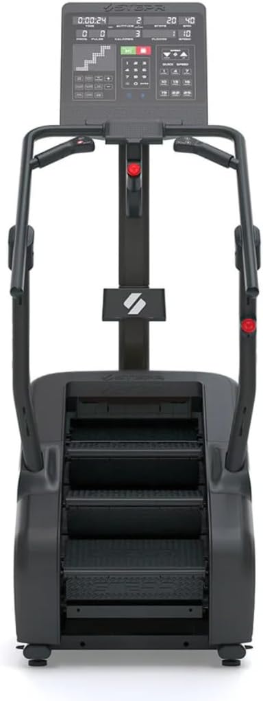 STEPR Classic Stair Master with LED Touchscreen, Commercial Grade Stairmaster Machine for Home, 140 Steps/Min, Bluetooth Stepper Machine, Resistance Band Attachments, Mobile App, 375 lb Capacity - Image 3