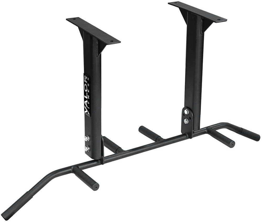 Valor Fitness Six-Grip Pull Up Bar – Wall or Ceiling Mounted Chin-Up Bar for Strength Training & Muscle Building Home Gym Workout Equipment