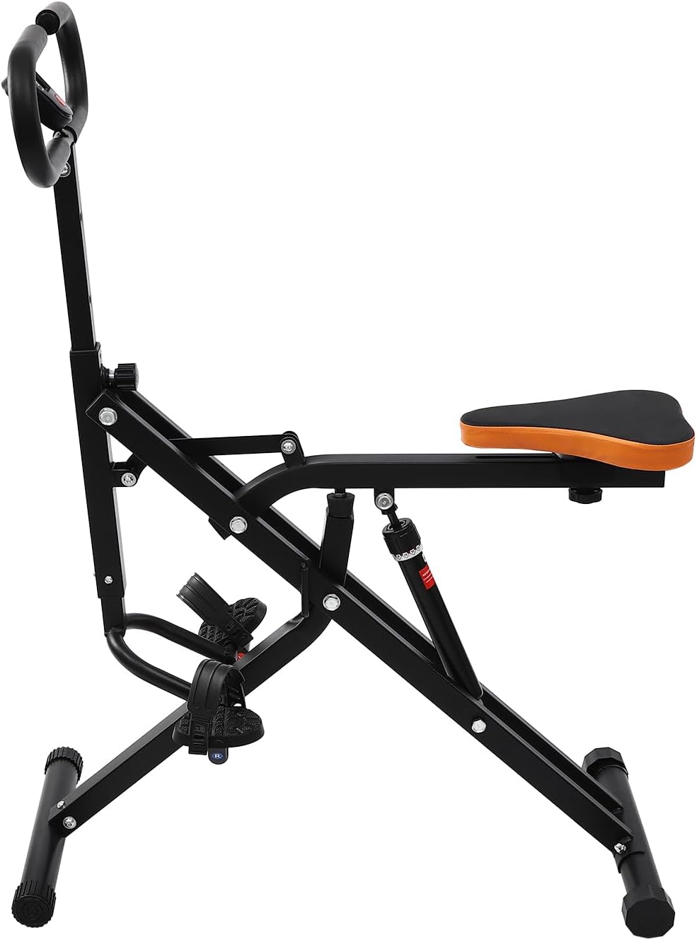 Squat Assist Trainer, Adjustable Squat Machine Trainer Rowing Machine, Foldable Ride & Rowing Machine with LCD Display, 264LBS Loading Capacity for Glutes & Legs Workout, Black - Image 3