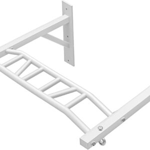 Wall Mounted Pull Up Bar Chin Up bar Multifunctional Adjustable Dip Station for Indoor Home Gym Workout, Power Tower Set Training Equipment Fitness Dip Stand Supports to 440 Lbs (Black)