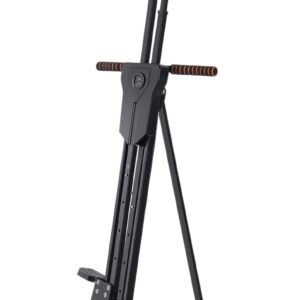 Soozier Vertical Climber, High-Intensity Cardio & Muscle Toning Exercise for Home Gym, Folding Steel, Adjustable Height, Display Monitor, 220 lbs. Weight Capacity, Black