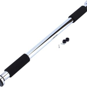 Doorway Pullup Bar, Portable Electroplate Steel Pull Up and Chin Up Bars 24.4 to 39.4 Inches Adjustable Length Workout Fitness Bar for Many Exercises Pull-ups Chin-ups Hanging Leg Raises Push-ups Dips