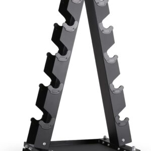 LIONSCOOL Premium Solid Steel Dumbbell Rack Stand Only, A-Frame Portable Weight Storage Organizer with Optional Tray and Wheels, Perfect for Home Gym Fitness Storage (200LBS/300LBS/700LBS Weight Capacity Available)